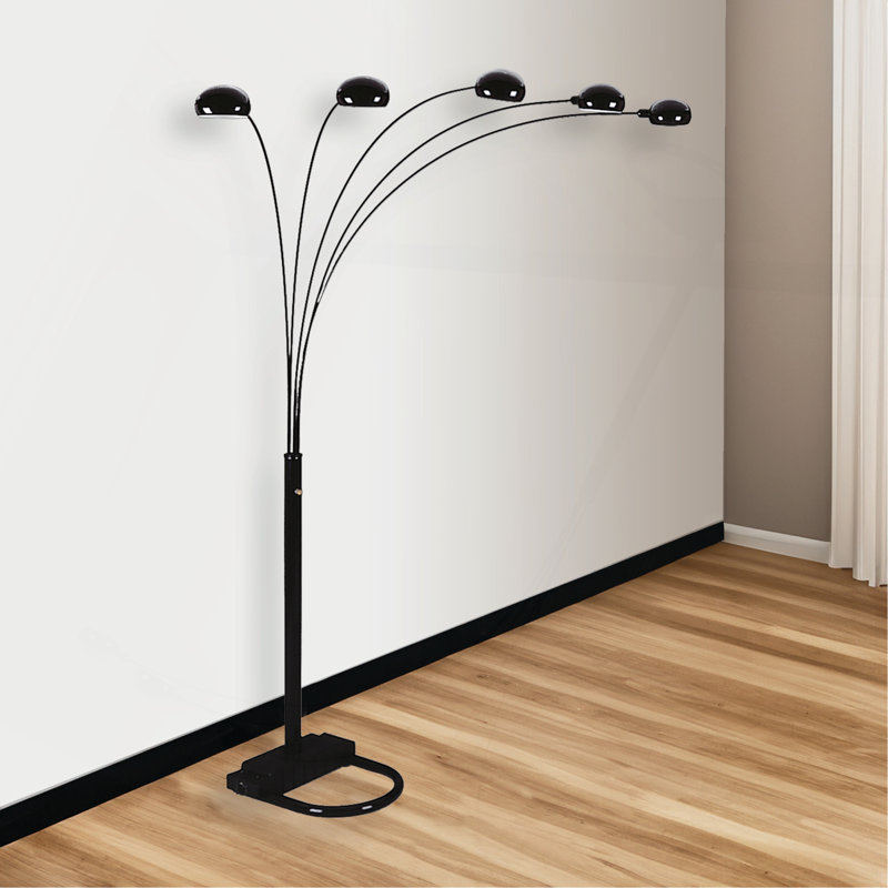 Lampe de plancher de style moderne avec abat-jour paon classique 1 pièce 82 po