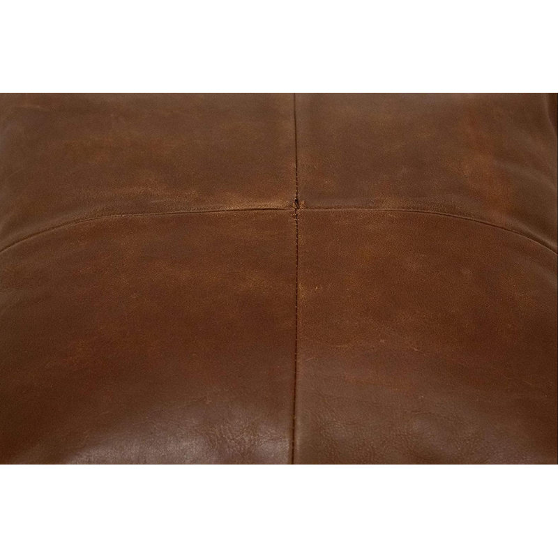 Sophie Brown Leather Throw Pillow