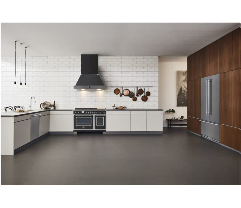 Bertazzoni 48" Canopy Hood (Canopy Only), Black, 54" H x 48" W x 19.68" D