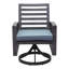 Chaise de patio pivotante avec coussin
