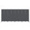 Paravent 8 panneaux - l 159 po x H 71 po pour espace intérieur, structure en métal robuste et cloison autoportante en tissu de polyester pour la chambre à coucher, le bureau et le salon - gris noir