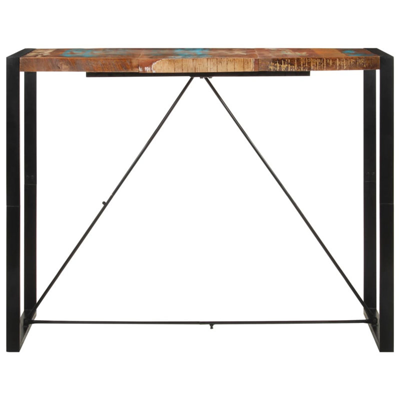 Bar Table Kitchen Dining Room Pub Table Bistro Table Solid Mango Wood, 44.3""H x 55.1"L x 27.6"W, Multicolor