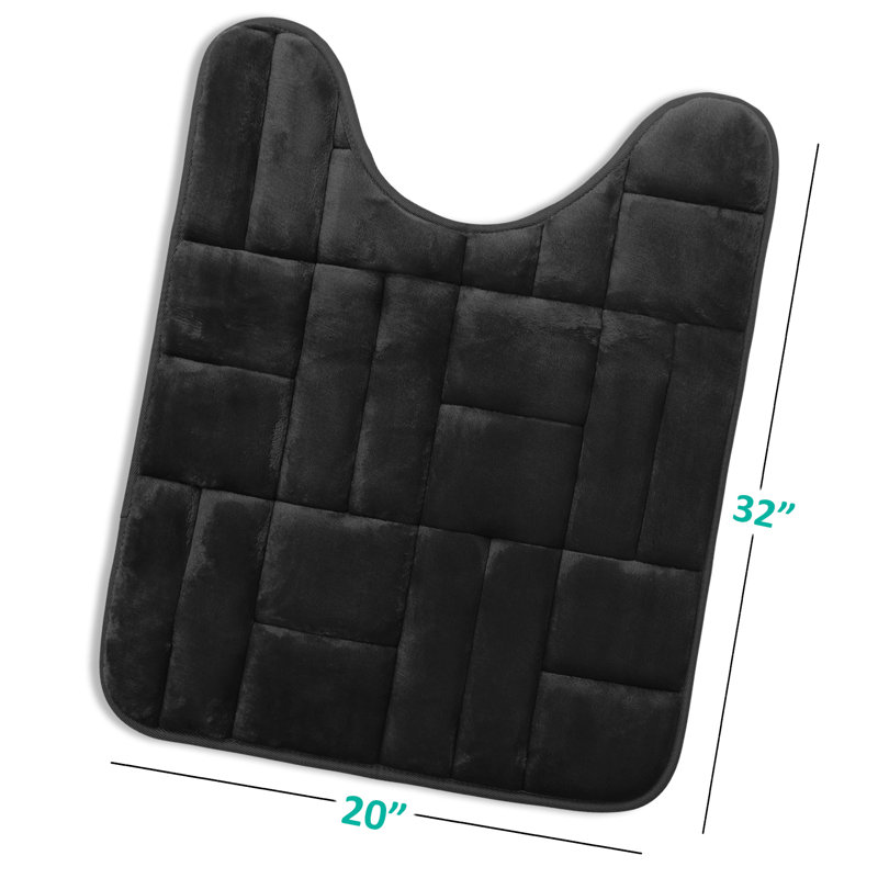 Tapis de sol en mousse viscoélastique absorbante ultra doux, Noir