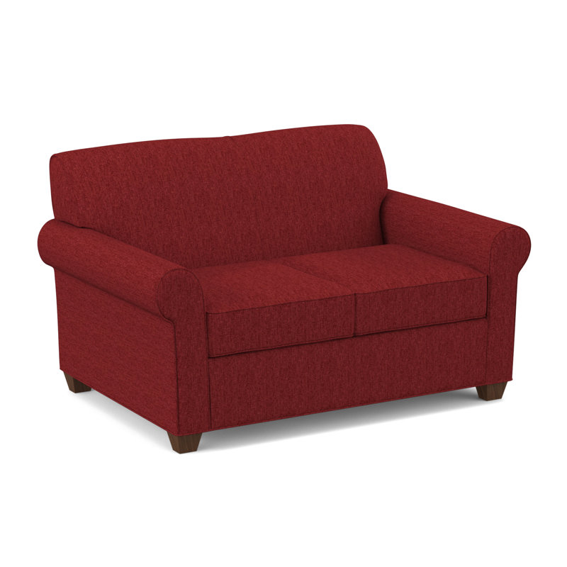 Finn 59" Rolled Arm Loveseat, Montana Walnut, Dorset Cherry