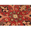 Tapis rouge / noir en laine noué à la main à motif oriental 9 pi x 11 pi 11 po Backler
