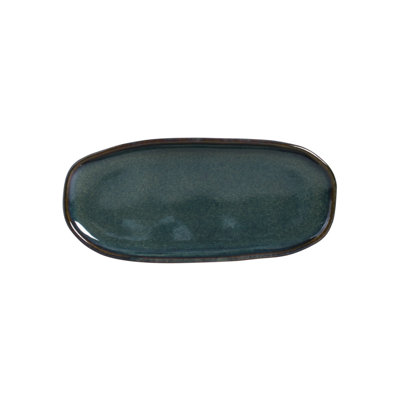 Small Oval Serving Platter 9.1” Ceramic Stoneware - Microwave, Oven, and Dishwasher Safe, by Porto Brasil