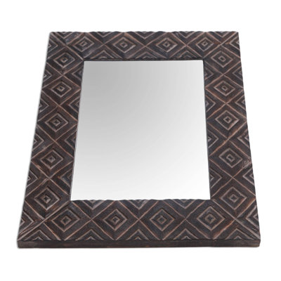 Miroir mural en bois vieilli Darold