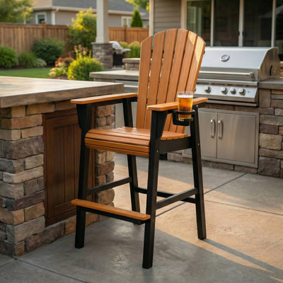 Chaise de bar Kevin Adirondack, noir