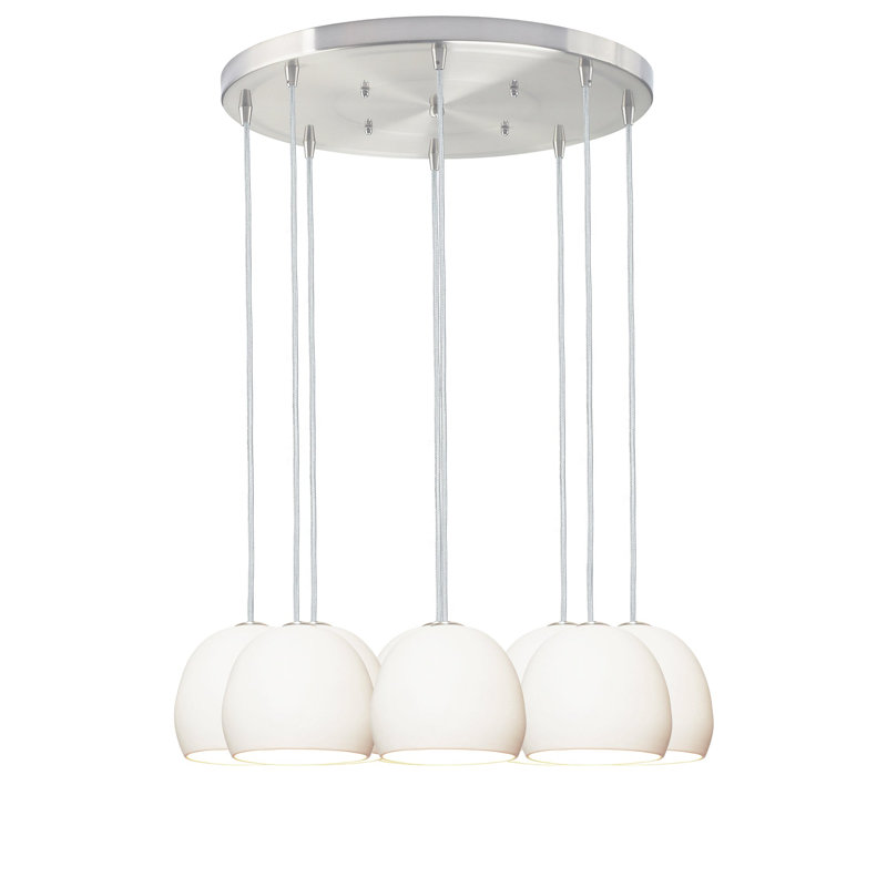 Clay 8 - Light Chandelier, Nickel, 100" H