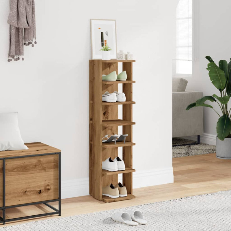 Shoe Storage, Artisan Oak, 102 cm H x 27 cm W x 27 cm D