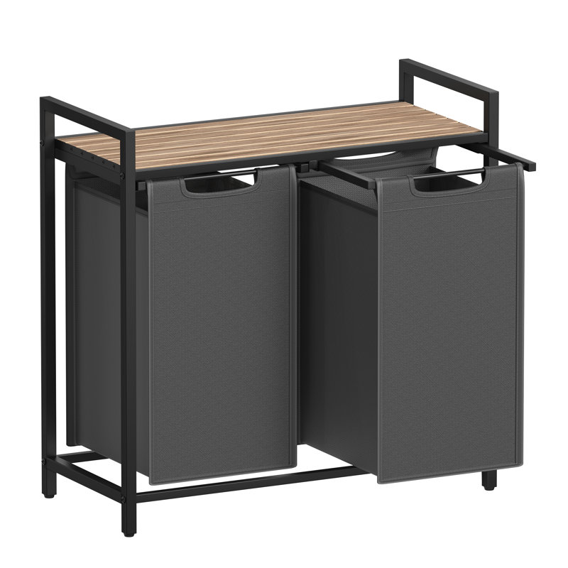 Laundry Sorter, Light Brown/Dark Grey