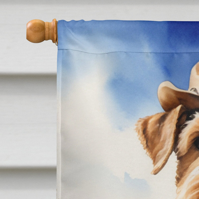 Cowboy Welcome House Flag, Airedale Terrier