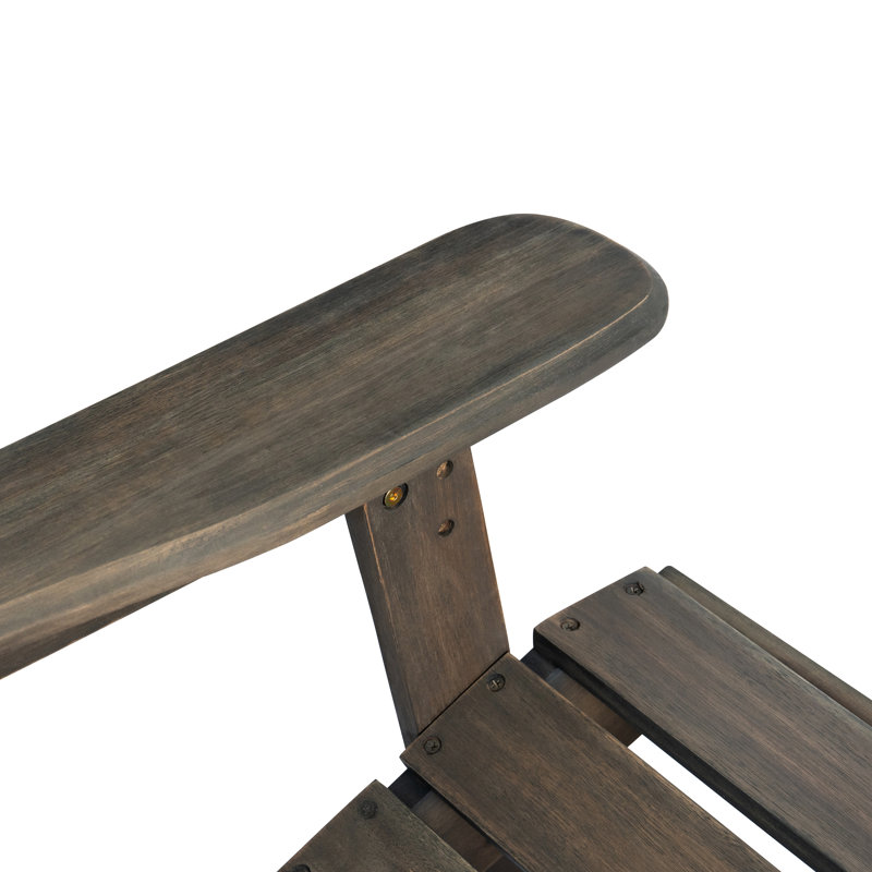 Siège d'extérieur gris, en bois, design pliable pour une optimisation de l'espace