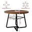 Table de salle à manger ronde industrielle 43 po pour 4 à 6 personnes, tablette en filet métallique et cadre noir pour la cuisine et la salle à manger-126622858