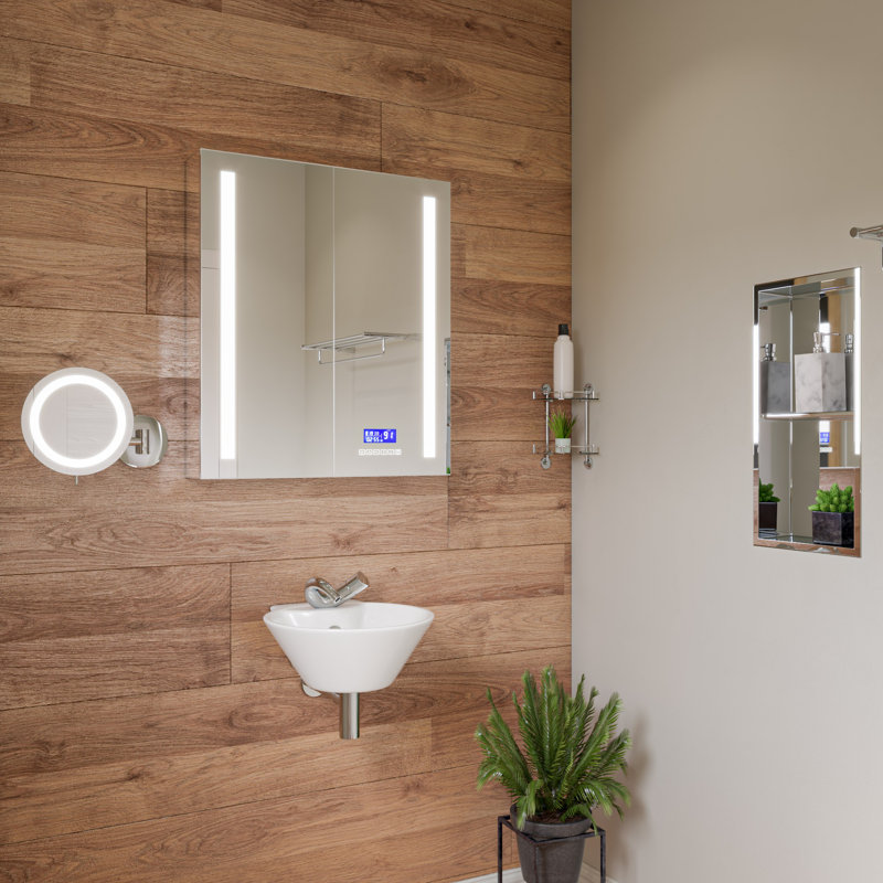 Lavabo de salle de bain mural ovale blanc avec trop-plein