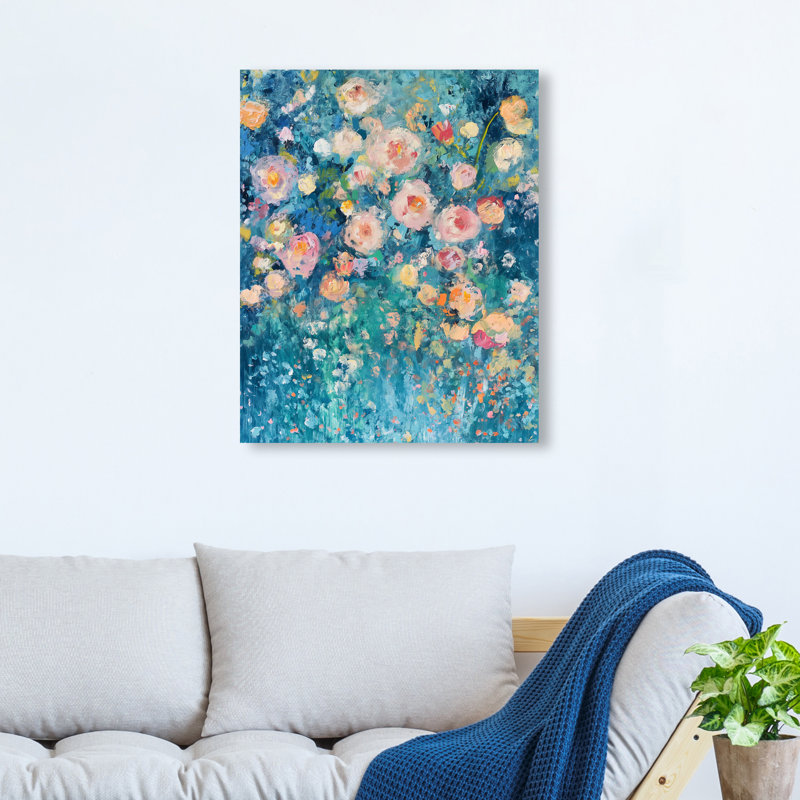 Undersea Petal III Canvas Abstract Print by Oliver Gal, Black Frame, 16 x 20, 20"H x 16"W, Canvas Unframed