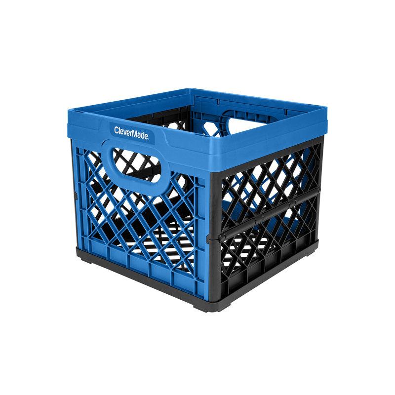 CleverMade Plastic Crate, Blue