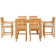 Rectangular 6 - Person 55" Long Teak Bar Height Dining Set with Cushions