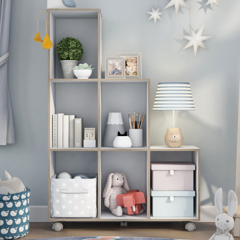 Lea 50.25"H Display Staircase Bookcase, White