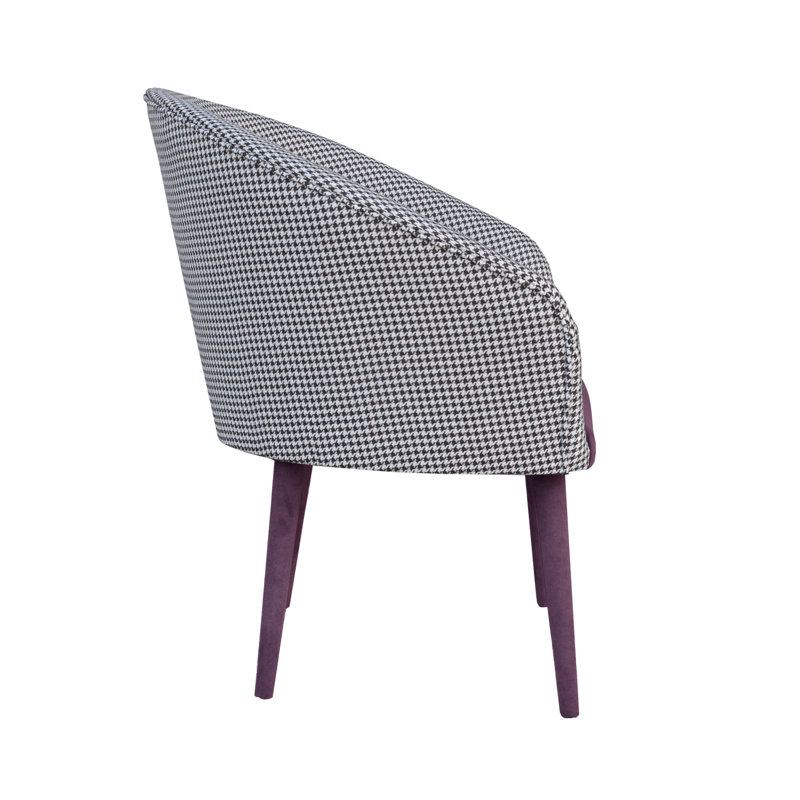 Plum Velvet Barrel Chair, Violet