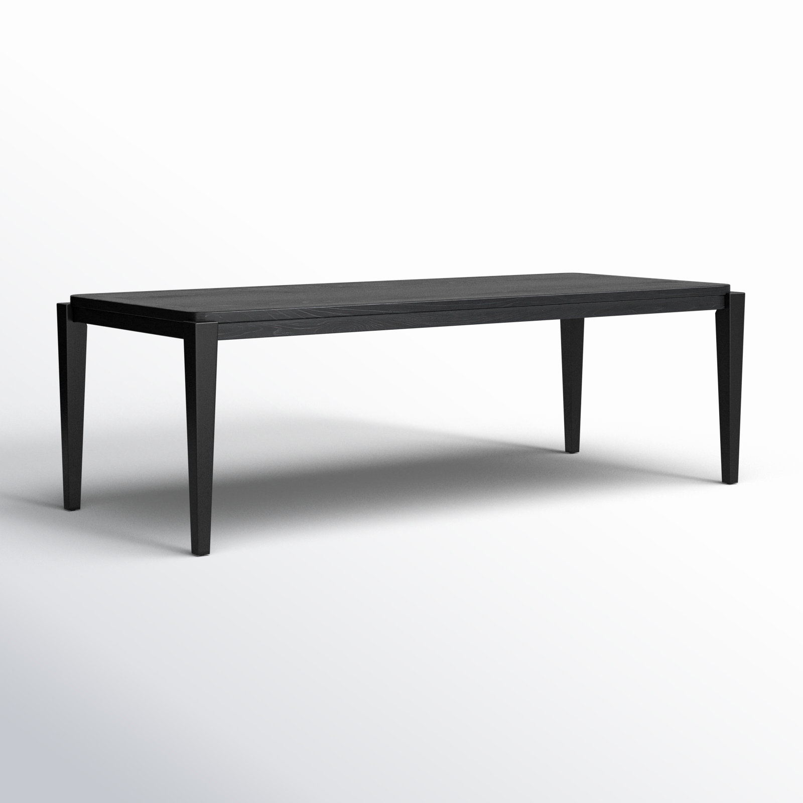 Envision 92" Solid Wood Dining Table, 30"H x 92"L x 39"W, Black