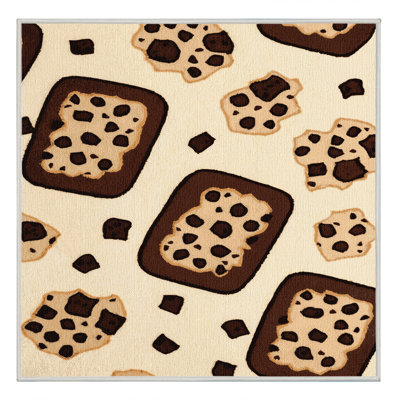 Washable Cookie dough ice cream Desserts Area Rug