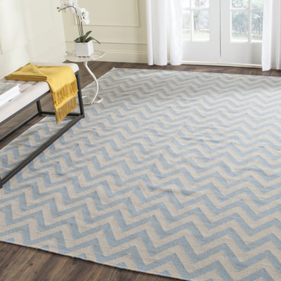 Mars Chevron Wool Hand Woven Area Rug