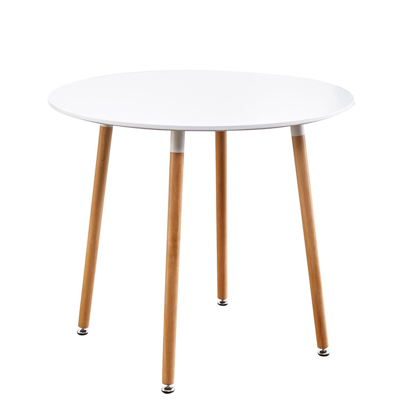 Round Dining Table, White, 75 cm H x 90 cm W x 90 cm D