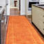 Tapis de couloir en laine noué à la main de conception unique noué à la main new age de style persan 18/20 orange 2 pi 6 po x 14 pi tapis décoratif