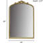 Miroir mural de luxe arqué avec ornement perlé - rehausse le style de la décoration de la chambre et du salon