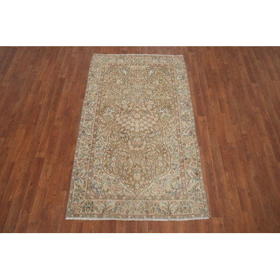 Vegetable Dye Animals Brown Design Traditional Rug 4x6