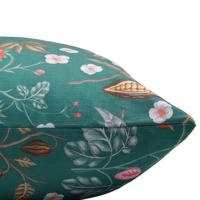Harvest Garden Square Pillow Cover, 22" H x 22" W, Pine