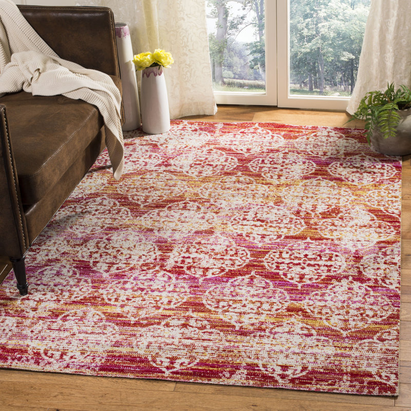 Xavier Block Print Hand Woven Area Rug, Rectangle 155 x 229 cm