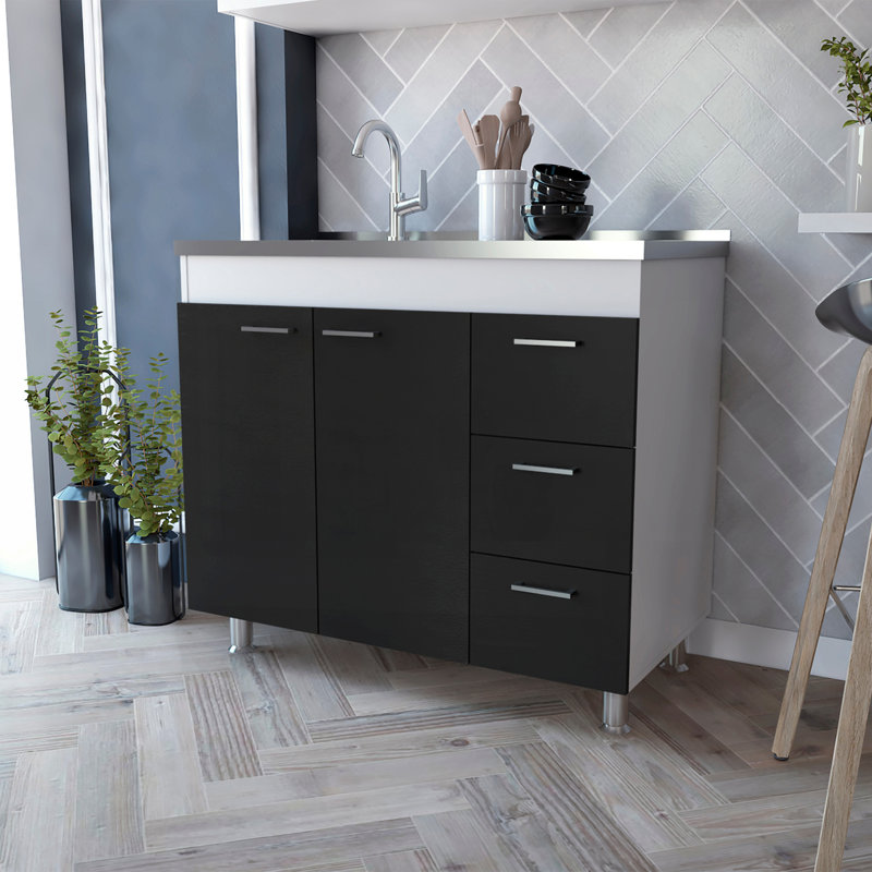 Utility Sink Kisco, Kitchen, White/Black