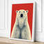 Polar Bear Portrait Modern - Wrapped Canvas-1149475589-1149475591