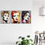 Glam Glitter Aesthetic Women Portraits Gold Red Teal Retro - 3 Piece No Frame Print Set-1635490867