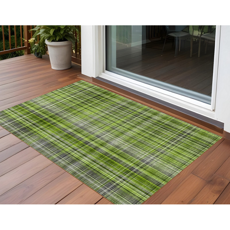 Tapis intérieur lavable antidérapant 2 pi x 3 pi vert