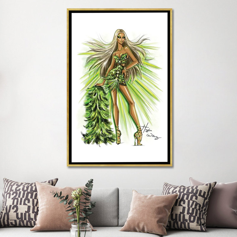 New Year Glam 2026 - reproduction d'art murale - toile encadrée, H 60 po x l 40 po, Doré