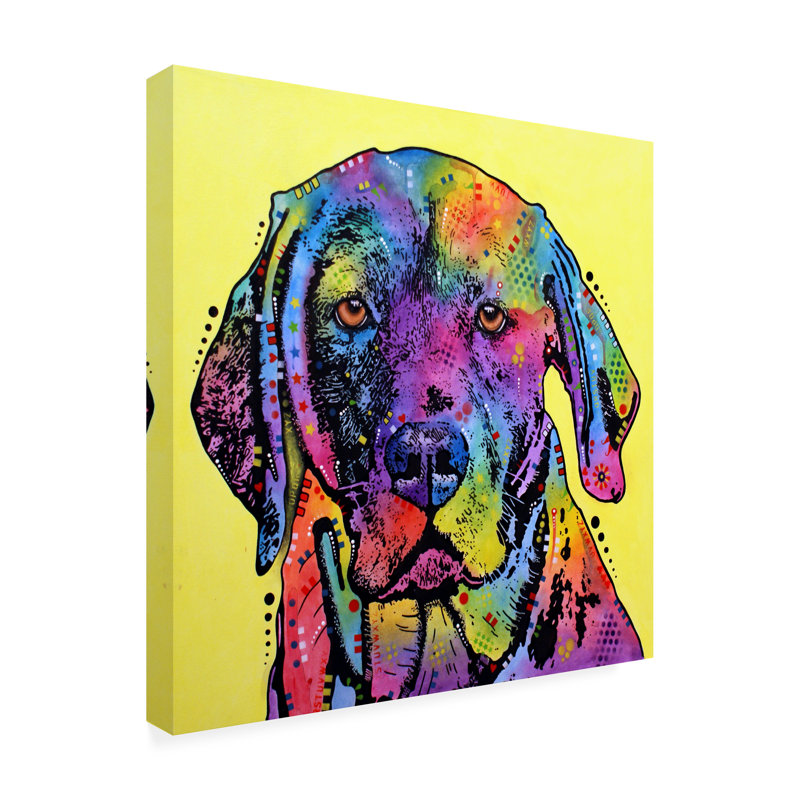 Toile d'extérieur Dean Russo Fixate Labrador, H 14 po x l 14 po x P 1,5 po