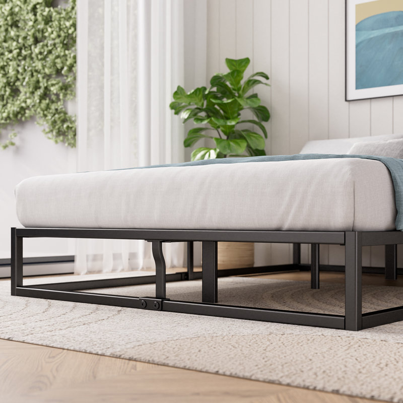 Dekker Metal Bed Frame - 25 cm High, Single (3'), Black