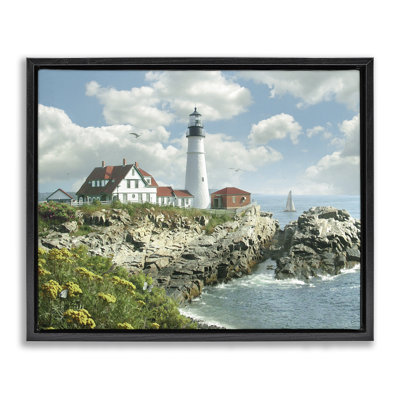 Portland Lighthouse Peninsula Scene