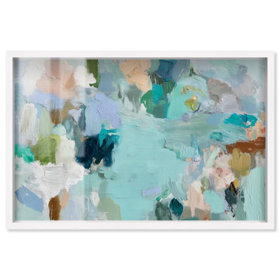 «Layers of Feeling I Shadowbox Print Green Abstract Art» par Art Remedy