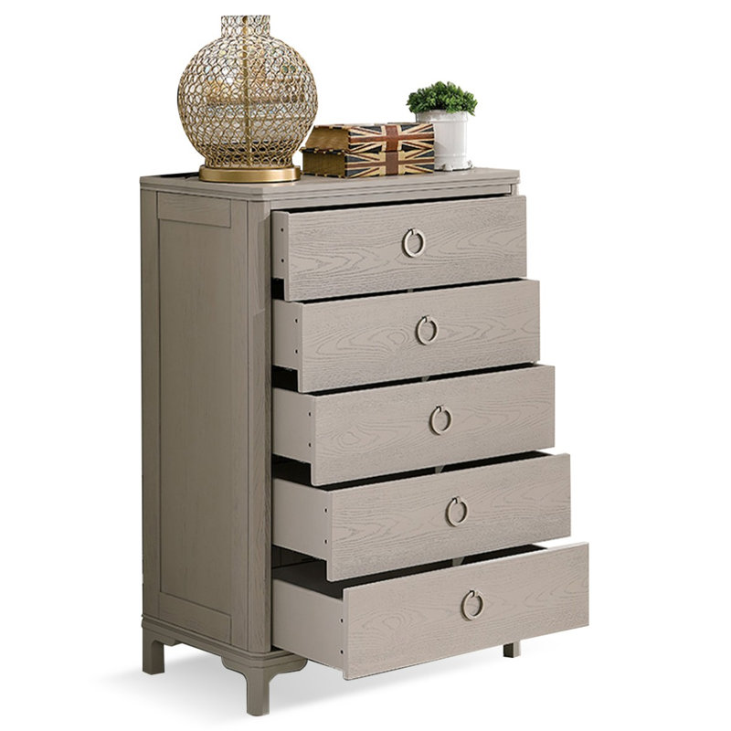 Meuble d'appoint en bois massif gris, H 43,31 po x L 29,13 po x l 16,93 po