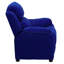 Deluxe Padded Contemporary Kids Recliner with Storage Arms-575610410