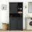 Tall And Wide Bathroom Cbinet With Multiple Storage Space, Door And Tilt-Out Laundry Hamper With Cloth Bag Basket-2116232425