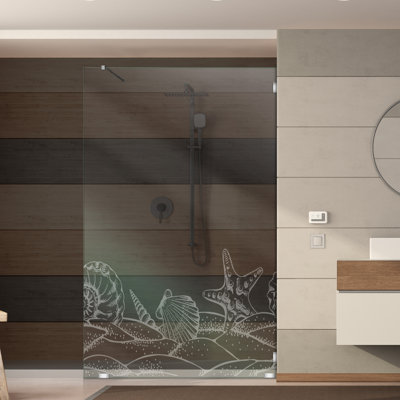 Panneau de verre trempé sablé givré l 43-1 / 2 po x H 75 po pour cabines de douche modernes