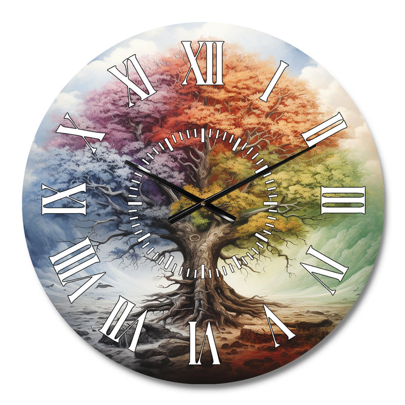 Horloge murale arbre de vie toutes saisons I, Médium