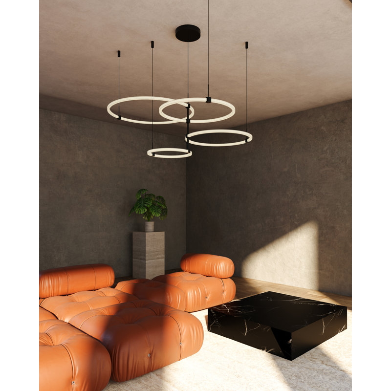 Bruni 4 - Light LED Chandelier, Black