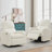 Reiby 36" Modern Upholstered Teddy Boucle Swivel Rocker Glider Recliner with Wider Armrest and Double Pocket, 360" Swivel Nursery Glider Recliner-101110537