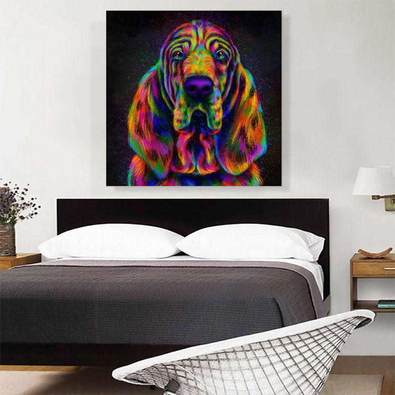 «Bloodhound Dog», impression sur toile tendue, H 36 po x l 36 po x 1,5 po